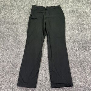 Lee Pants Womens 12 Long Black Relaxed Straight Leg Chino Stretch Casual Work